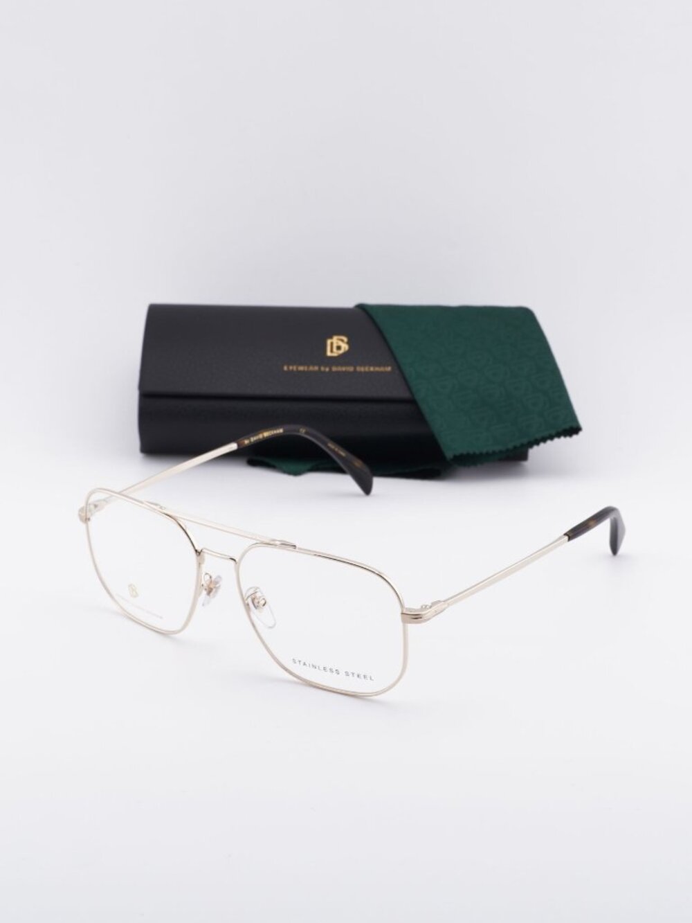 David Beckham DB 1096 0J5G 00 Aviator Eyeglasses 57mm - Gold